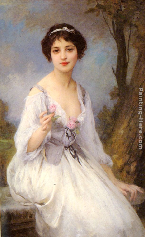 The Pink Rose painting - Charles Amable Lenoir The Pink Rose art painting